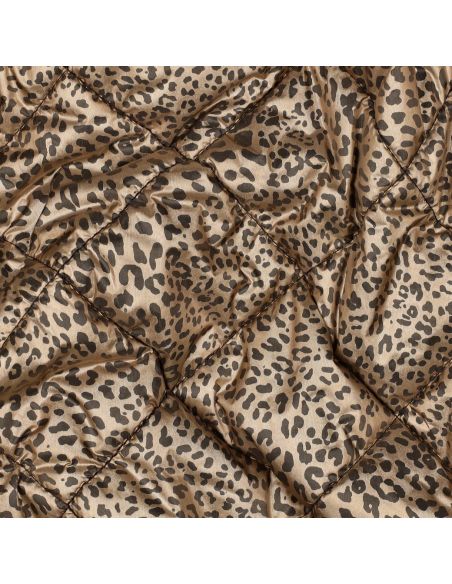 Tissu matelassé double face Morgane - Léopard bronze