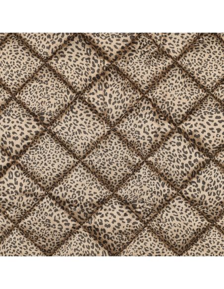 Tissu matelassé double face Morgane - Léopard bronze