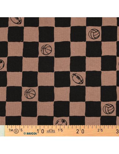Tissu jogging sport - Brun