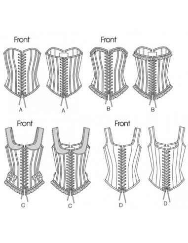 Patron de corsets - Butterick B5662 34-36-38-40-42 (A5)
