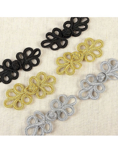 Set de 2 brandebourgs lurex - Or