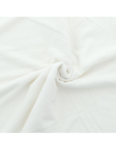 Tissu micro éponge viscose - Blanc