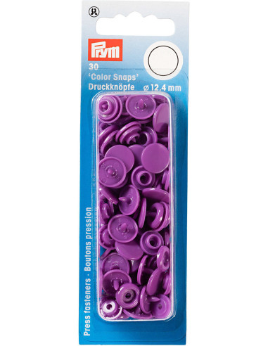 Lot De 10 Boutons-Pression Nylon 30mm Violet Intense - Couture Vêtements Et Accessoires