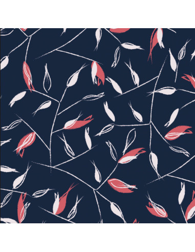 Tissu crêpe de viscose Avena bleu atlantique - Églantine & Zoé