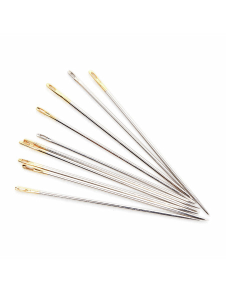 Tube en verre de 10 aiguilles à coudre quilting premium