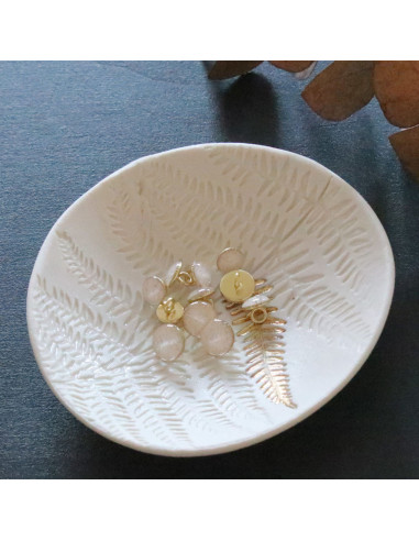 Bouton de bottine pailleté or - Blanc cassé