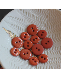 Bouton glitter 2 trous - Caramel 2