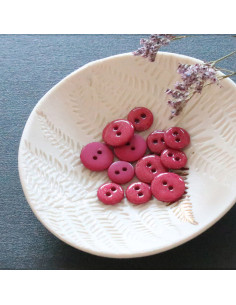 Bouton glitter 2 trous - Fuchsia 2