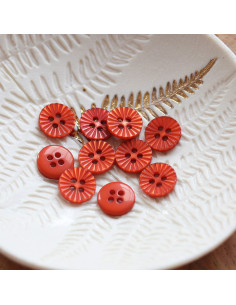 Bouton pâquerette 4 trous - Caramel