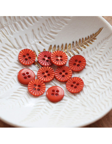 Bouton pâquerette 4 trous - Caramel