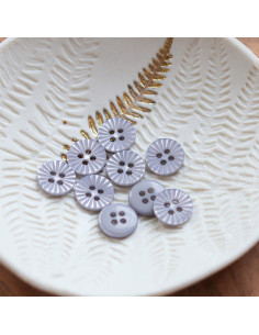 Bouton pâquerette 4 trous - Gris