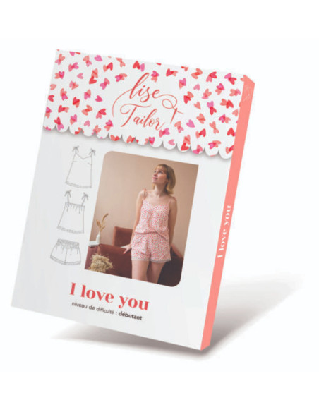 Patron de lingerie caraco et shorty - I love you - Lise Tailor