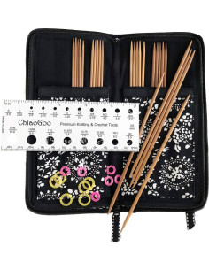 Kit aiguilles double pointes bambou Chiaogoo
