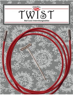 Câble Twist RED pour aiguilles interchangeables ChiaoGoo