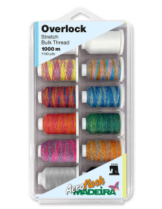 Boite de 12 cônes de fil mousse Aeroflock Madeira - Multicolor