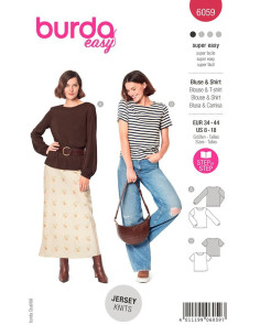 Patron de T-shirt et blouse - Burda 6059