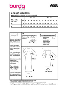 Patron de robe - Burda 6068 2