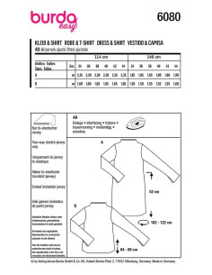 Patron de robe et T-shirt - Burda 6080 2