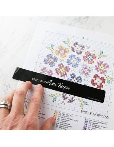 Marqueurs de lignes magnétiques pour broderie au point de croix