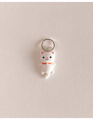 Lot de 5 anneaux marqueurs de maille - Petits chats