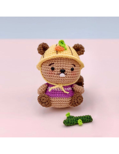 Kit crochet amigurumi - Mochi le castor