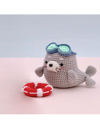 Kit crochet amigurumi - Natto le phoque