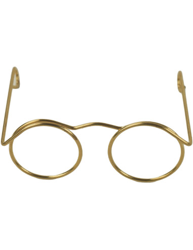 Lot de 5 paires de lunettes pour amigurumi 50 mm - Or