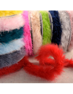 Plumes marabout - Rouleau de 5 m - Noir 2