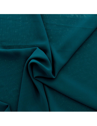 Tissu mousseline - Bleu pétrole foncé