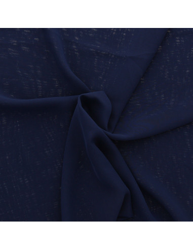 Tissu mousseline - Bleu marine