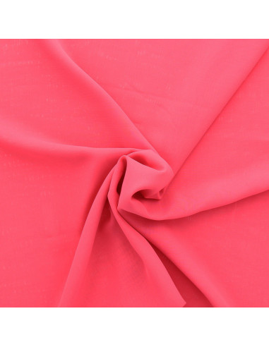 Tissu mousseline - Rose corail