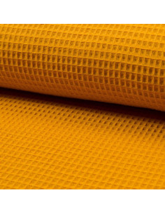Tissu torchon nid d´abeille - Ocre