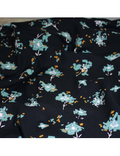Tissu crêpe de viscose Ocella noir réglisse - Églantine & Zoé