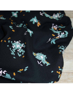 Tissu crêpe de viscose Ocella noir réglisse - Églantine & Zoé 2
