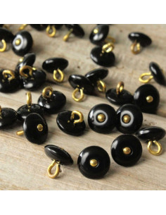 Bouton Perla - Noir