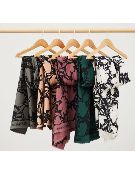 Tissu crêpe de viscose Leia - Bois de rose