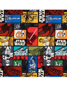 Tissu jersey Star wars - Personnages colorés 2
