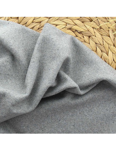 Tissu drap de laine pour manteau - Argent