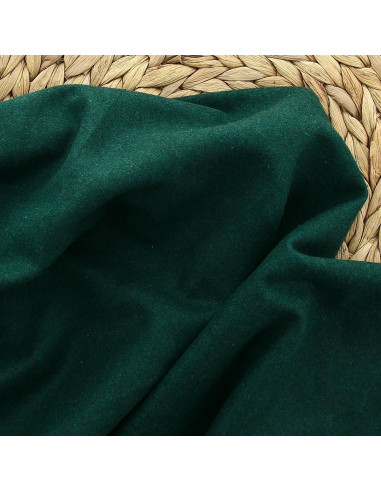 Tissu drap de laine pour manteau - Vert bouteille