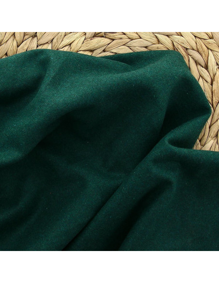 Tissu drap de laine pour manteau - Vert bouteille
