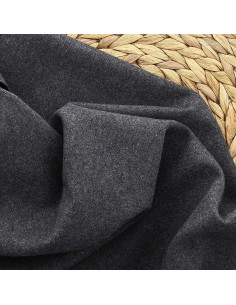 Tissu drap de laine pour manteau - Gris foncé