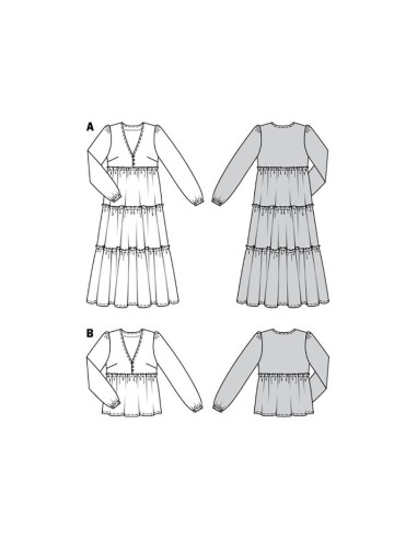 Patron de robe et blouse - Burda 6023