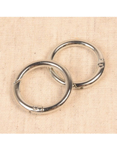 Set de 2 anneaux brisés pour sacs 33 mm - Argent