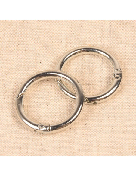 Set de 2 anneaux brisés pour sacs 33 mm - Argent