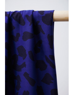 Tissu twill viscose - Urban Leo bleu cobalt 2