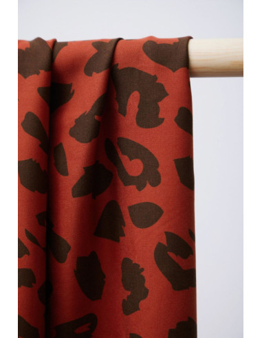 Tissu twill viscose - Urban Leo citrouille