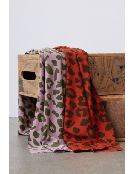 Tissu twill viscose - Urban Leo lilas