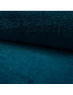 Tissu doudou câlin - Bleu pétrole