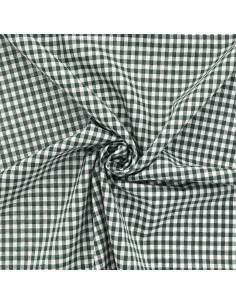 Tissu Vichy grands carreaux - Vert bouteille