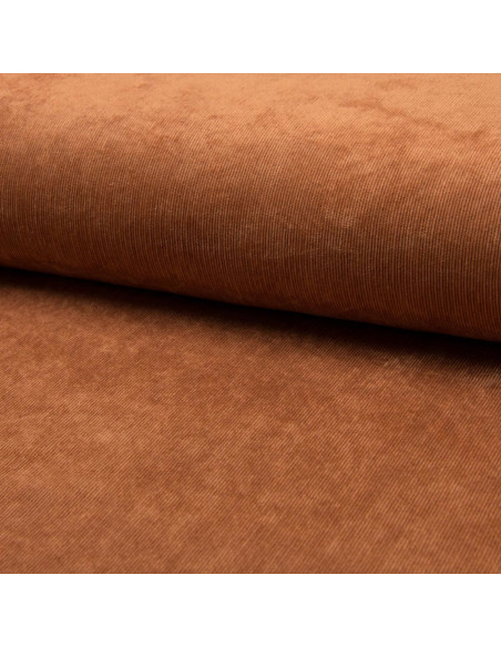 Tissu velours milleraies - Cognac